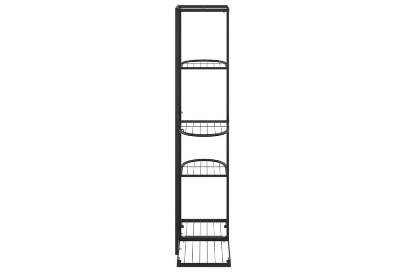 Växtställ med 5 hyllor 43x22x98 cm svart metall - Svart - Utemöbler - Övrigt utemöbler - Tillbehör - Hylla utomhus