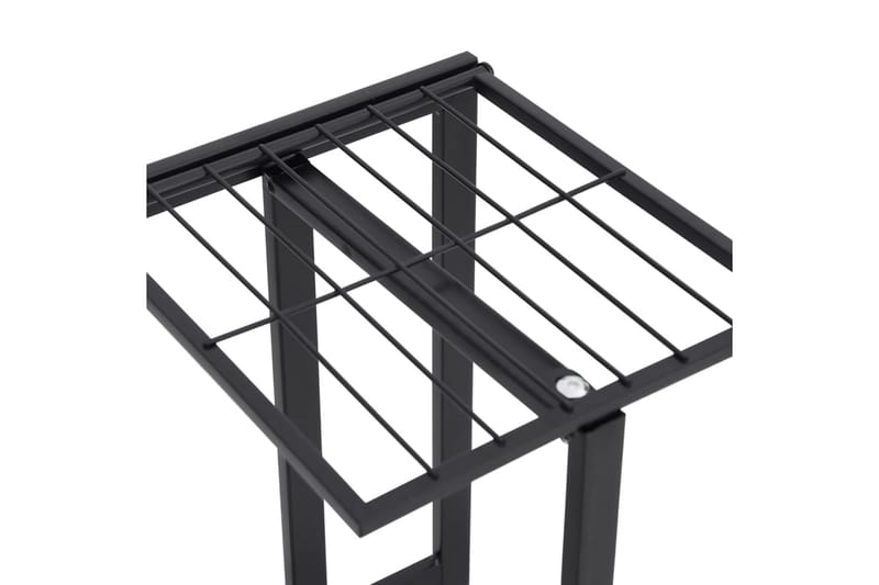 Växtställ med 5 hyllor 43x22x98 cm svart metall - Svart - Utemöbler - Övrigt utemöbler - Tillbehör - Hylla utomhus