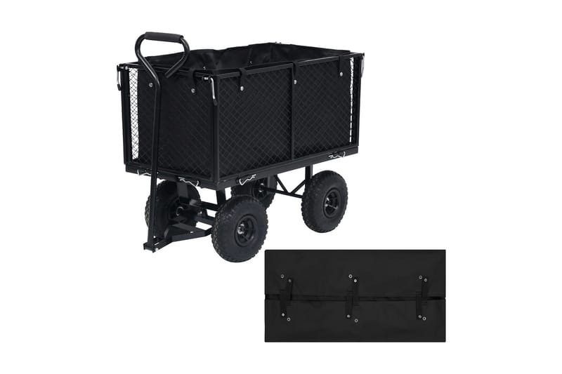 Innerfoder till trädgårdsvagn svart 86x46x41 cm tyg - Svart - Utemöbler - Övrigt utemöbler - Tillbehör - Övriga tr�ädgårdstillbehör