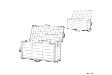 Låda Locarno Grå/brun - Grå/brun - Utemöbler - Dynförvaring & möbelskydd - Dynboxar & dynlådor
