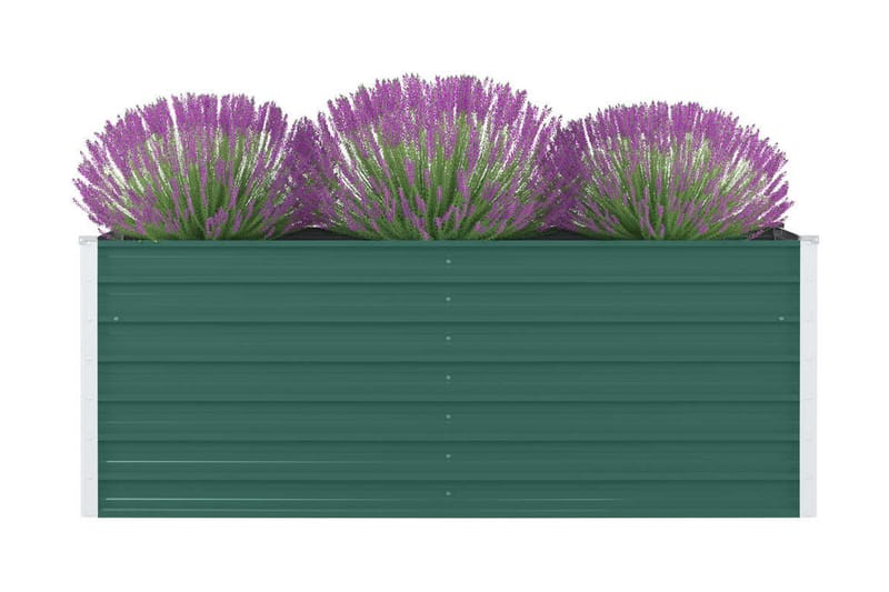 Odlingslåda 160x80x45 cm galvaniserat stål grön - Grön - Övriga trädgårdstillbehör - Blomlåda