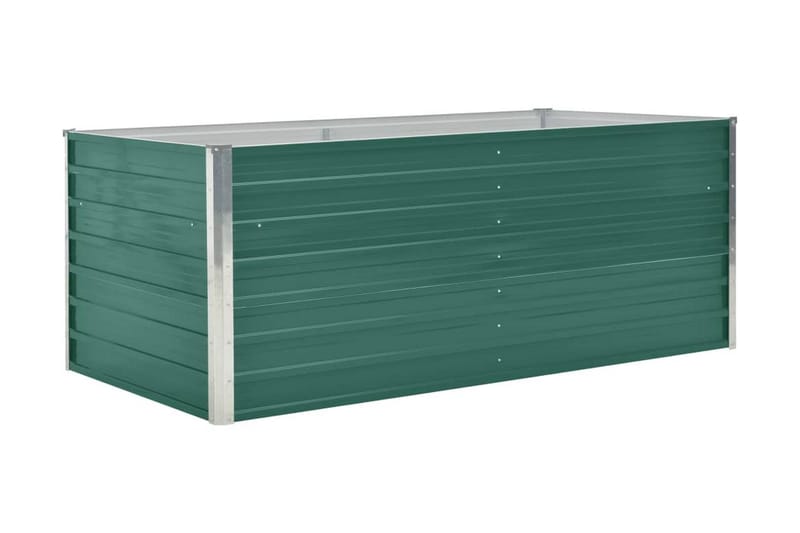 Odlingslåda 160x80x45 cm galvaniserat stål grön - Grön - Övriga trädgårdstillbehör - Blomlåda
