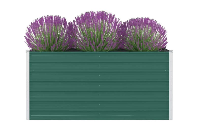 Odlingslåda 160x80x77 cm galvaniserat stål grön - Grön - Övriga trädgårdstillbehör - Blomlåda