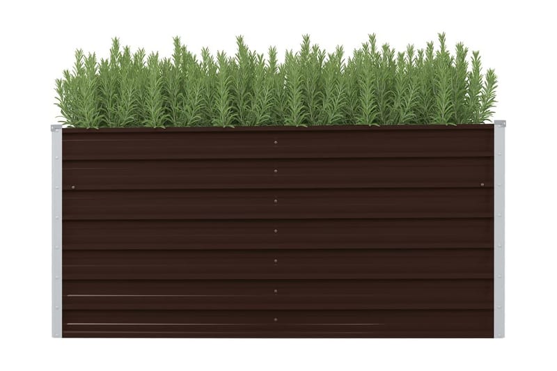 Odlingslåda upph�öjd brun 160x40x77 cm galvaniserat stål - Brun - Övriga trädgårdstillbehör - Blomlåda