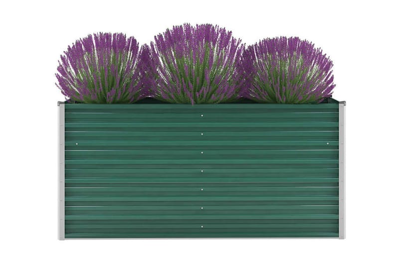 Odlingslåda upphöjd galvaniserat stål 160x40x77 cm grön - Grön - Blomlåda - Övriga trädgårdstillbehör