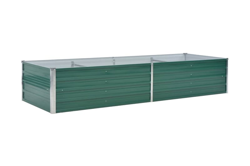 Odlingslåda upphöjd galvaniserat stål 240x80x45 cm grön - Grön - Övriga trädgårdstillbehör - Blomlåda