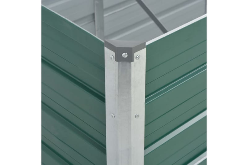 Odlingslåda upphöjd galvaniserat stål 240x80x45 cm grön - Grön - Övriga trädgårdstillbehör - Blomlåda
