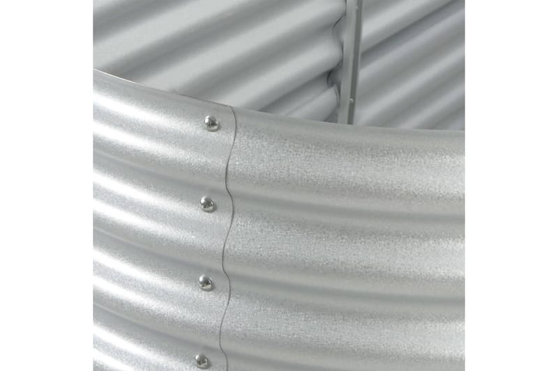 Odlingslåda upphöjd galvaniserat stål 400x80x44 cm silver - Silver - Övriga trädgårdstillbehör - Blomlåda