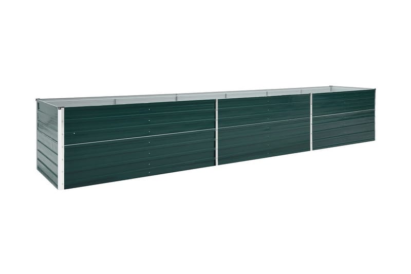 Odlingslåda upphöjd galvaniserat stål 480x80x77 cm grön - Grön - Övriga trädgårdstillbehör - Blomlåda
