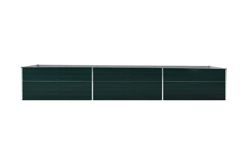 Odlingslåda upphöjd galvaniserat stål 480x80x77 cm grön - Grön - Övriga trädgårdstillbehör - Blomlåda