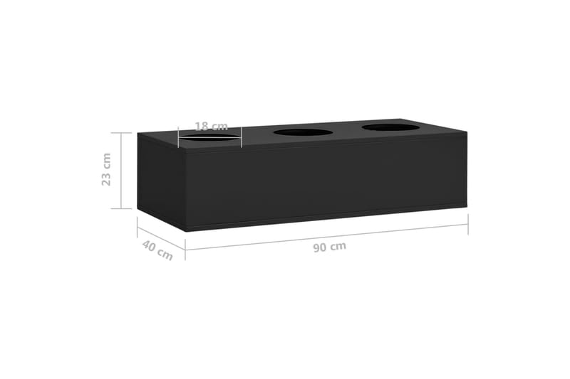 Blomlåda för kontor antracit 90x40x23 cm stål - Grå - Utemöbler - Övrigt utemöbler - Tillbehör - Övriga trädgårdstillbehör