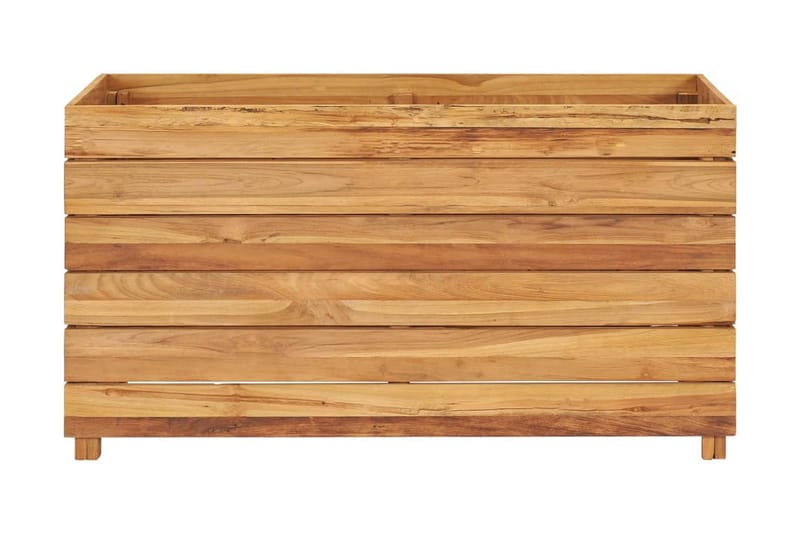 Blomlåda upphöjd 100x40x55 cm återvunnen teak och stål - Brun - Utemöbler - Övrigt utemöbler - Tillbehör - Övriga trädgårdstillbehör