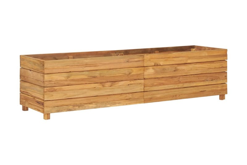 Blomlåda upphöjd 150x40x38 cm återvunnen teak och stål - Brun - Utemöbler - Övrigt utemöbler - Tillbehör - Övriga trädgårdstillbehör