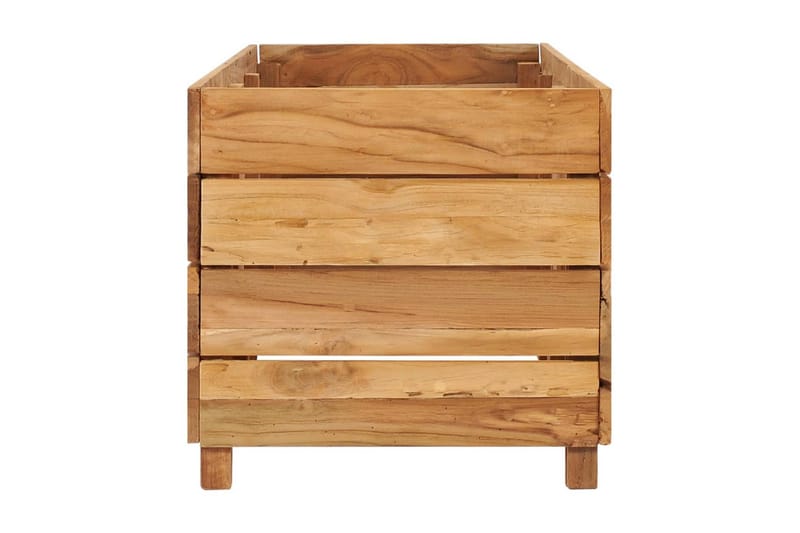 Blomlåda upphöjd 150x40x38 cm återvunnen teak och stål - Brun - Utemöbler - Övrigt utemöbler - Tillbehör - Övriga trädgårdstillbehör