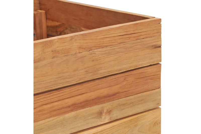 Blomlåda upphöjd 150x40x38 cm återvunnen teak och stål - Brun - Utemöbler - Övrigt utemöbler - Tillbehör - Övriga trädgårdstillbehör