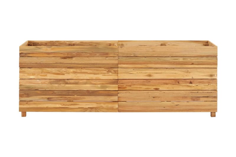 Blomlåda upphöjd 150x40x55 cm återvunnen teak och stål - Brun - Utemöbler - Övrigt utemöbler - Tillbehör - Övriga trädgårdstillbehör