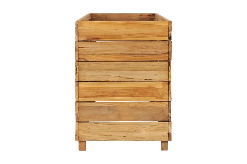 Blomlåda upphöjd 150x40x55 cm återvunnen teak och stål - Brun - Utemöbler - Övrigt utemöbler - Tillbehör - Övriga trädgårdstillbehör