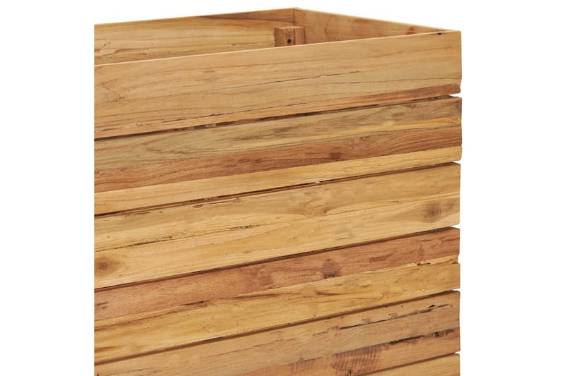 Blomlåda upphöjd 150x40x55 cm återvunnen teak och stål - Brun - Utemöbler - Övrigt utemöbler - Tillbehör - Övriga trädgårdstillbehör