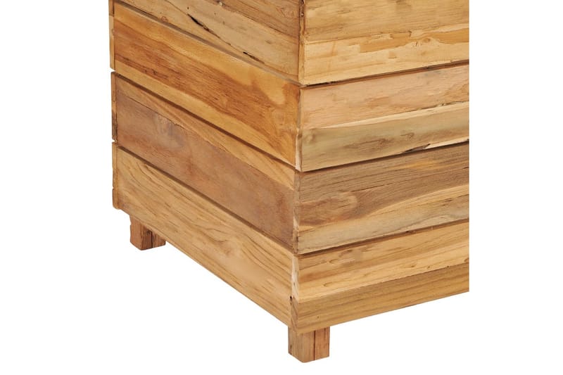 Blomlåda upphöjd 150x40x55 cm återvunnen teak och stål - Brun - Utemöbler - Övrigt utemöbler - Tillbehör - Övriga trädgårdstillbehör