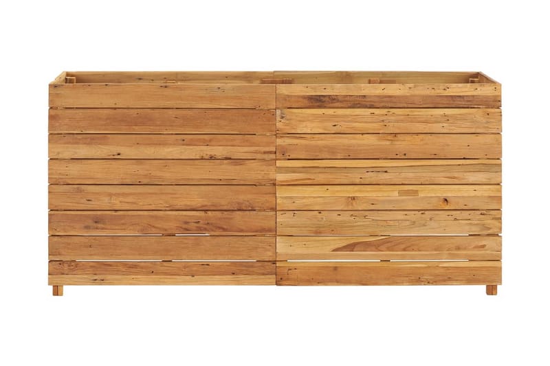 Blomlåda upphöjd 150x40x72 cm återvunnen teak och stål - Brun - Utemöbler - Övrigt utemöbler - Tillbehör - Övriga trädgårdstillbehör