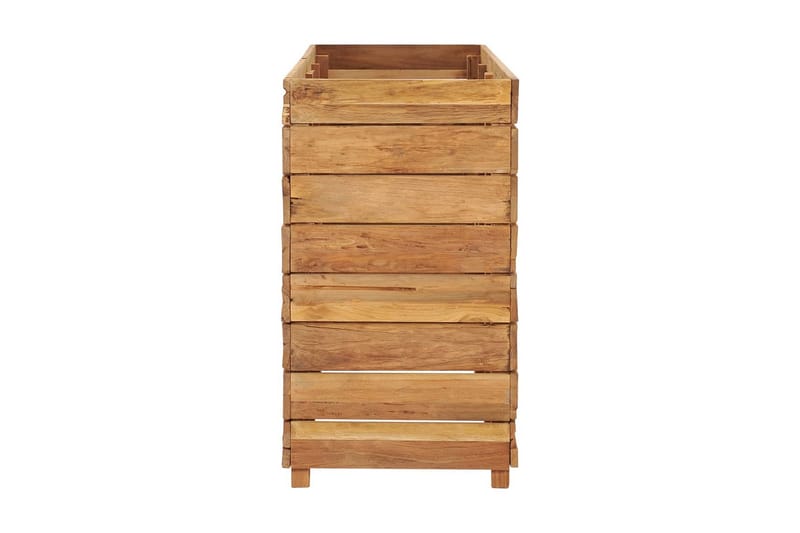 Blomlåda upphöjd 150x40x72 cm återvunnen teak och stål - Brun - Utemöbler - Övrigt utemöbler - Tillbehör - Övriga trädgårdstillbehör