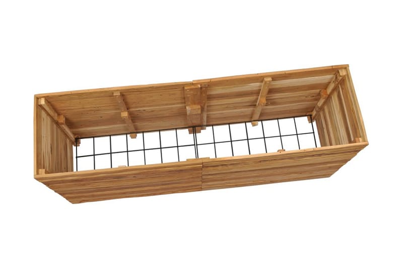 Blomlåda upphöjd 150x40x72 cm återvunnen teak och stål - Brun - Utemöbler - Övrigt utemöbler - Tillbehör - Övriga trädgårdstillbehör