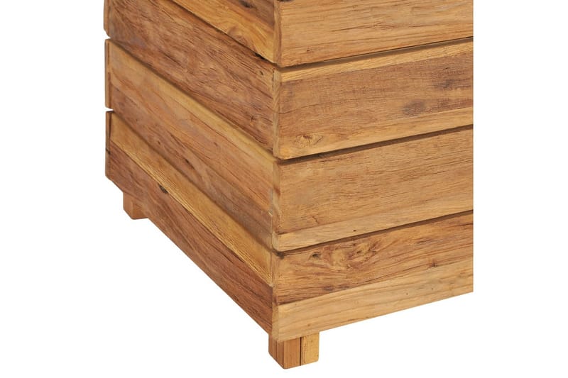 Blomlåda upphöjd 150x40x72 cm återvunnen teak och stål - Brun - Utemöbler - Övrigt utemöbler - Tillbehör - Övriga trädgårdstillbehör