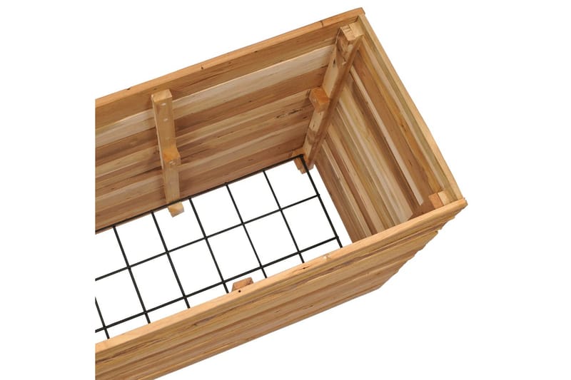 Blomlåda upphöjd 150x40x72 cm återvunnen teak och stål - Brun - Utemöbler - Övrigt utemöbler - Tillbehör - Övriga trädgårdstillbehör