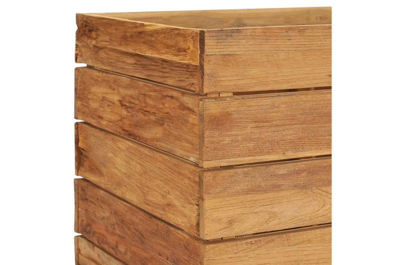 Blomlåda upphöjd 150x40x72 cm återvunnen teak och stål - Brun - Utemöbler - Övrigt utemöbler - Tillbehör - Övriga trädgårdstillbehör