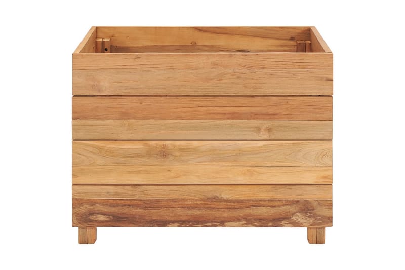 Blomlåda upphöjd 50x40x38 cm återvunnen teak och stål - Brun - Utemöbler - Övrigt utemöbler - Tillbehör - Övriga trädgårdstillbehör