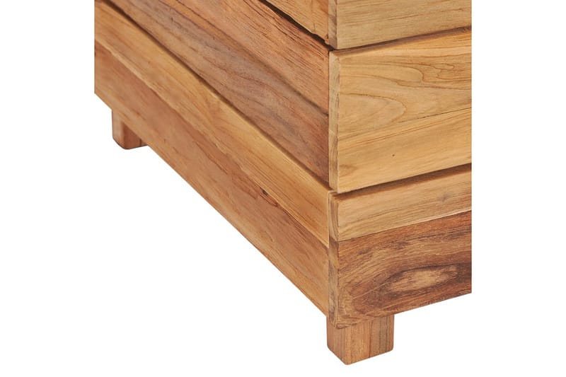 Blomlåda upphöjd 50x40x38 cm återvunnen teak och stål - Brun - Utemöbler - Övrigt utemöbler - Tillbehör - Övriga trädgårdstillbehör