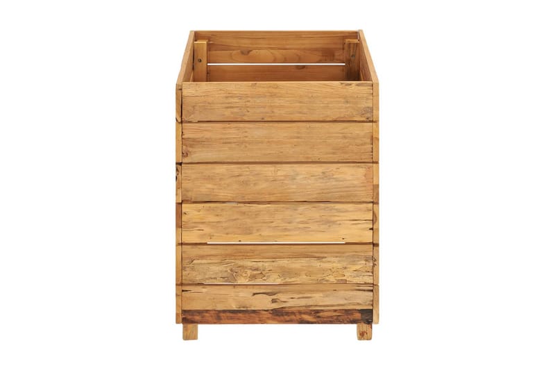 Blomlåda upphöjd 50x40x55 cm återvunnen teak och stål - Brun - Utemöbler - Övrigt utemöbler - Tillbehör - Övriga trädgårdstillbehör