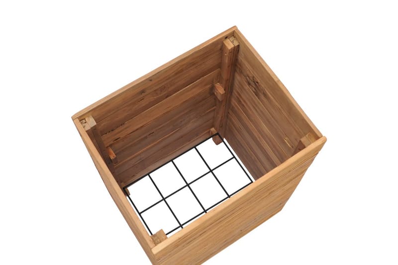 Blomlåda upphöjd 50x40x72 cm återvunnen teak och stål - Brun - Utemöbler - Övrigt utemöbler - Tillbehör - Övriga trädgårdstillbehör