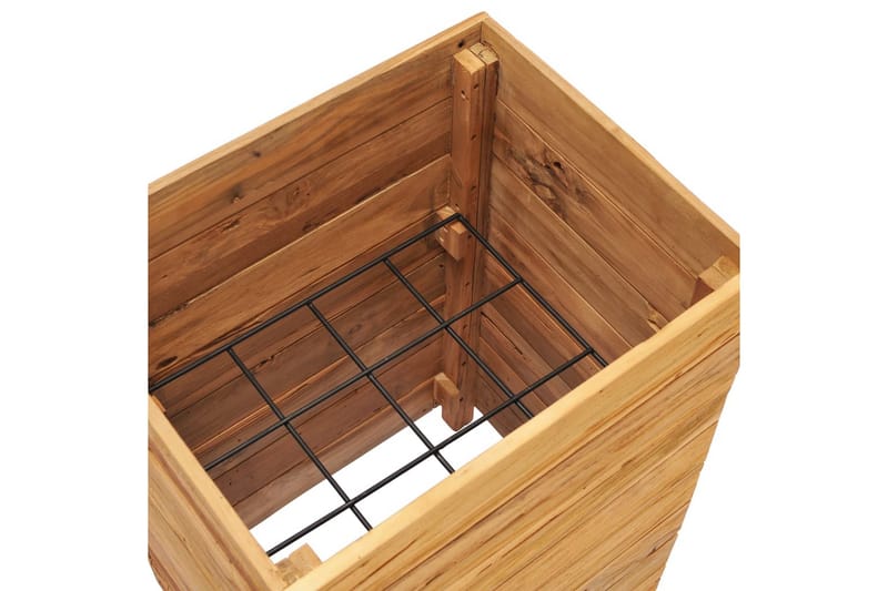 Blomlåda upphöjd 50x40x72 cm återvunnen teak och stål - Brun - Utemöbler - Övrigt utemöbler - Tillbehör - Övriga trädgårdstillbehör