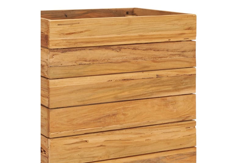 Blomlåda upphöjd 50x40x72 cm återvunnen teak och stål - Brun - Utemöbler - Övrigt utemöbler - Tillbehör - Övriga trädgårdstillbehör