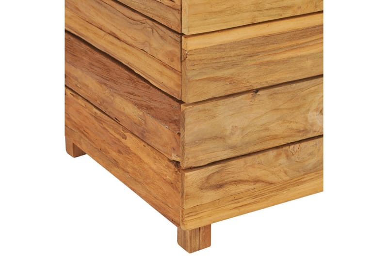 Blomlåda upphöjd 50x40x72 cm återvunnen teak och stål - Brun - Utemöbler - Övrigt utemöbler - Tillbehör - Övriga trädgårdstillbehör
