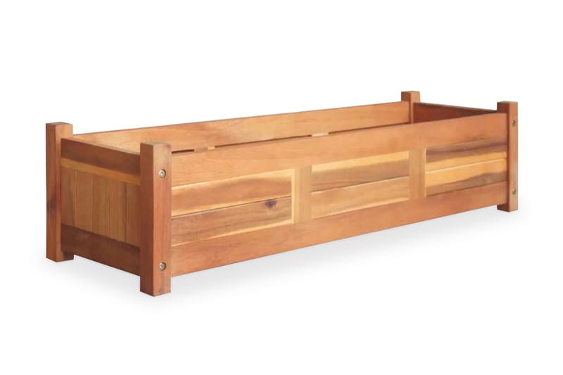 Blomlåda upphöjd akaciaträ 100x30x25 cm - Brun - Utemöbler - Övrigt utemöbler - Tillbehör - Övriga trädgårdstillbehör