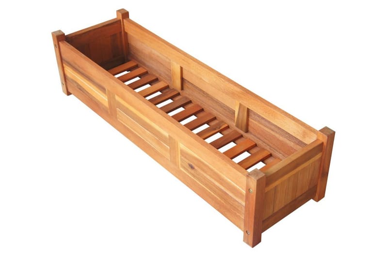 Blomlåda upphöjd akaciaträ 100x30x25 cm - Brun - Utemöbler - Övrigt utemöbler - Tillbehör - Övriga trädgårdstillbehör