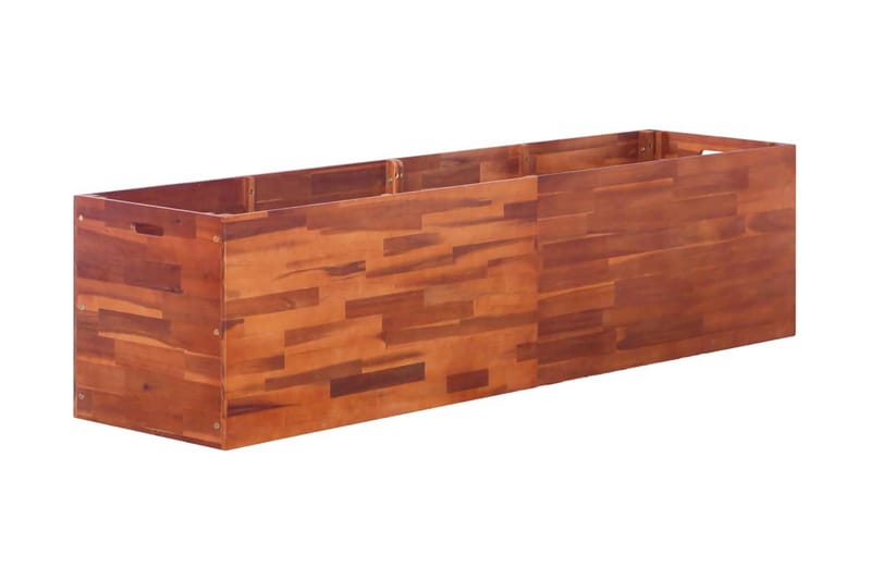 Blomlåda upphöjd akaciaträ 200x50x50 cm - Brun - Utemöbler - Övrigt utemöbler - Tillbehör - Övriga trädgårdstillbehör