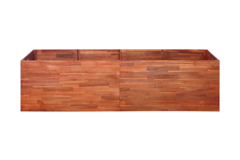 Blomlåda upphöjd akaciaträ 200x50x50 cm - Brun - Utemöbler - Övrigt utemöbler - Tillbehör - Övriga trädgårdstillbehör