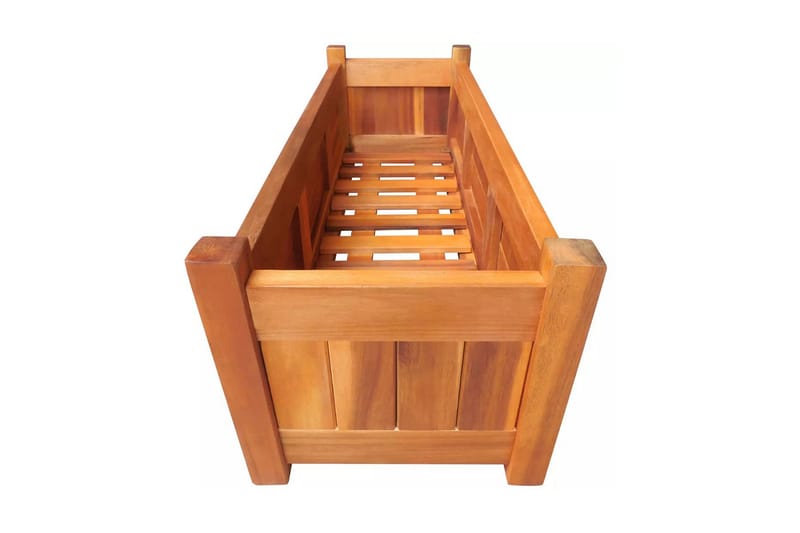Blomlåda upphöjd akaciaträ 76x27,6x25 cm - Brun - Utemöbler - Övrigt utemöbler - Tillbehör - Övriga trädgårdstillbehör