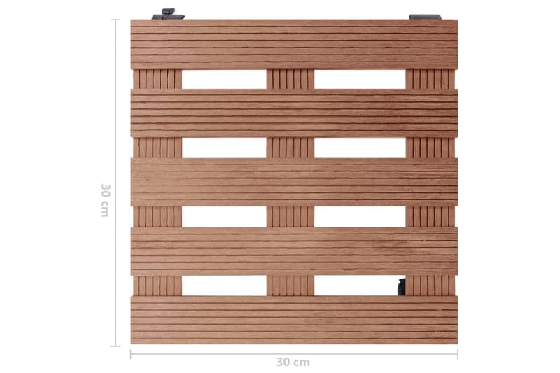 Blomvagnar 2 st brun 30x30x7,5 cm WPC - Brun - Utemöbler - Övrigt utemöbler - Tillbehör - Övriga trädgårdstillbehör