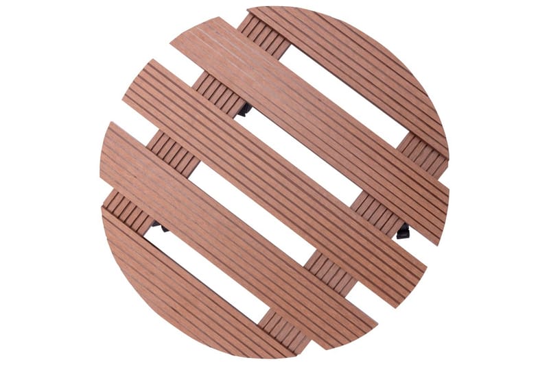 Blomvagnar 2 st brun Ã˜30x7,5 cm WPC - Brun - Utemöbler - Övrigt utemöbler - Tillbehör - Övriga trädgårdstillbehör