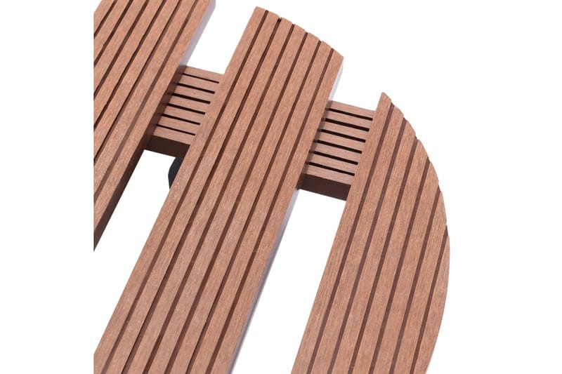 Blomvagnar 2 st brun Ã˜30x7,5 cm WPC - Brun - Utemöbler - Övrigt utemöbler - Tillbehör - Övriga trädgårdstillbehör