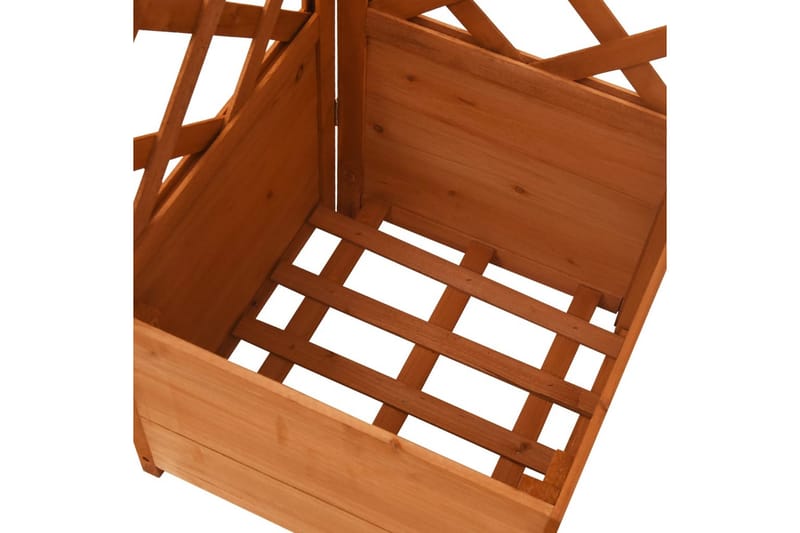 Hörnspaljé med odlingslåda 40x40x150 cm massivt granträ - Brun - Utemöbler - Övrigt utemöbler - Tillbehör - Övriga trädgårdstillbehör
