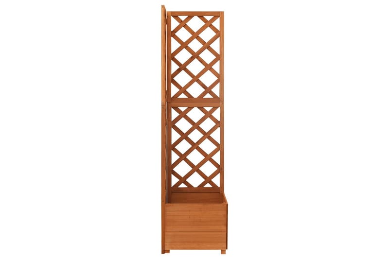 Hörnspaljé med odlingslåda 40x40x150 cm massivt granträ - Brun - Utemöbler - Övrigt utemöbler - Tillbehör - Övriga trädgårdstillbehör