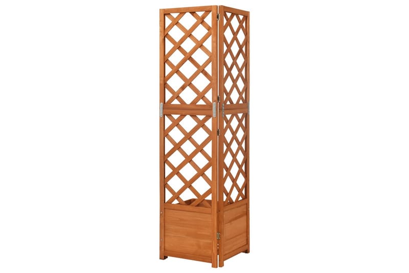 Hörnspaljé med odlingslåda 40x40x150 cm massivt granträ - Brun - Utemöbler - Övrigt utemöbler - Tillbehör - Övriga trädgårdstillbehör