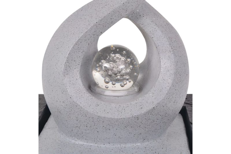 Inomhusfontän med LED polyresin - Grå - Övriga trädgårdstillbehör - Inomhusfontän & bordsfontän