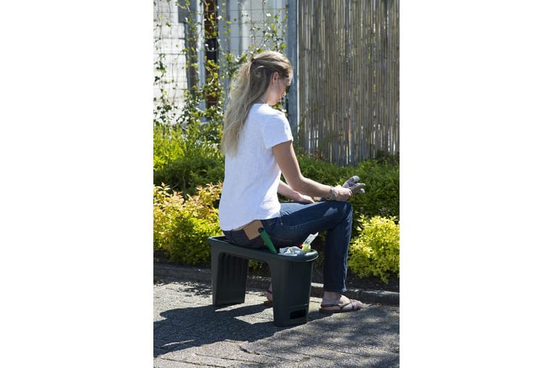 Nature 2-i-1 Trädgårdspall 65,5x25x34 cm grön - Utemöbler - Övrigt utemöbler - Tillbehör - Övriga trädgårdstillbehör