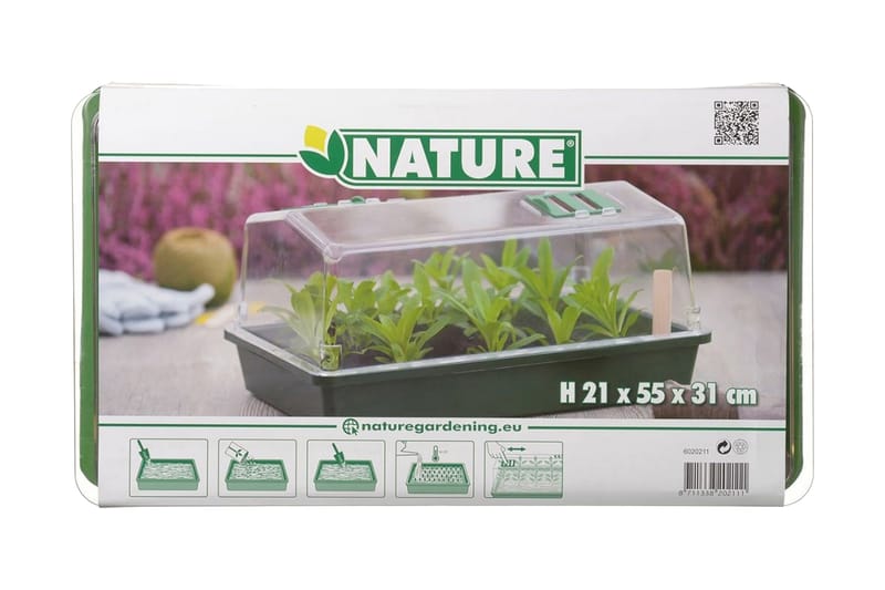 Nature Miniväxthus 55x31x21 cm - Övriga trädgårdstillbehör